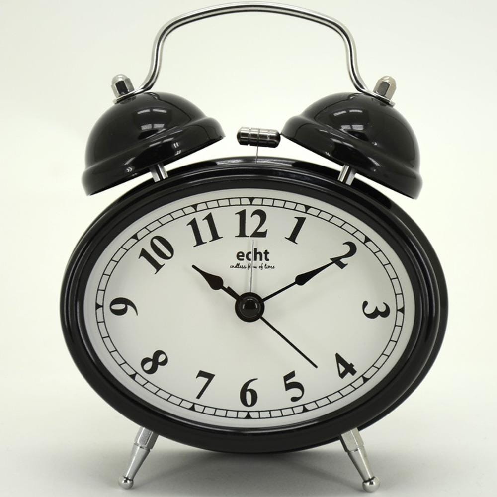 ECHT 3" ALUMINIUM DIAL SILENT METAL ALARM CLOCK WITH BACKLIGHT E619