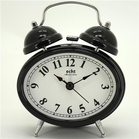 ECHT 3" ALUMINIUM DIAL SILENT METAL ALARM CLOCK WITH BACKLIGHT E619