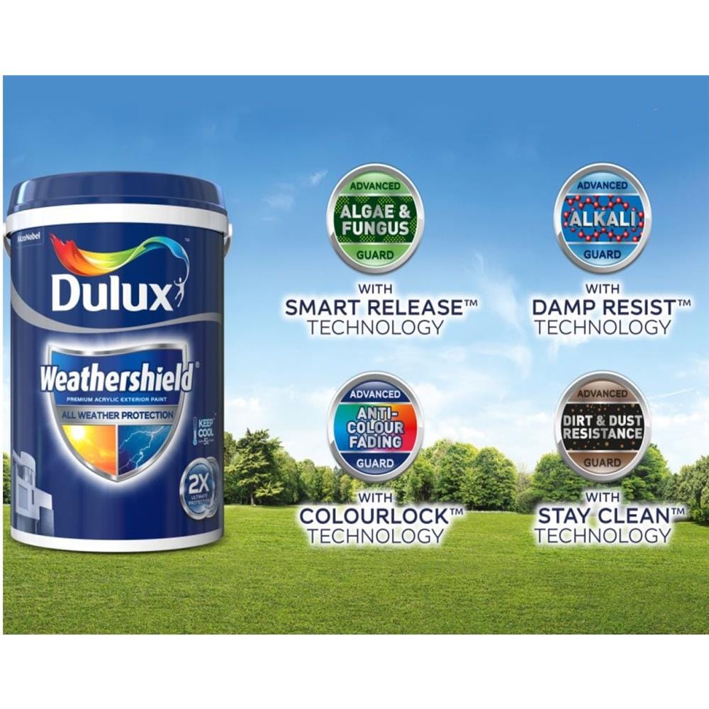 DULUX WEATHERSHIELD 2X 5L BASE C EXTERIOR-PAINT