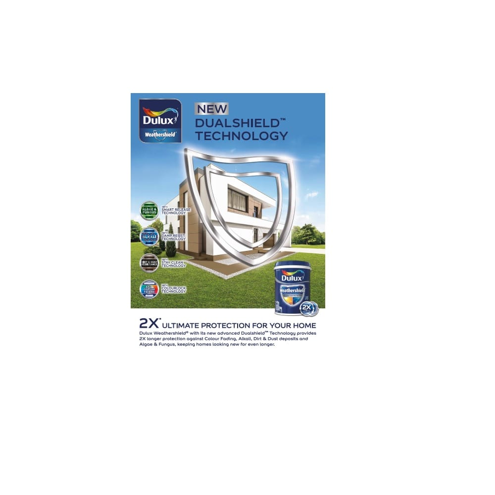DULUX WEATHERSHIELD 2X PROTECTION EXTERIOR PAINT 18 LITRE BASE B