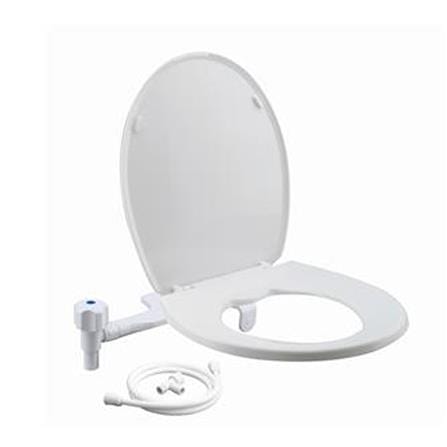 WATERTEC PLASTIC TOILET SEAT WITH BIDET KIT E02011