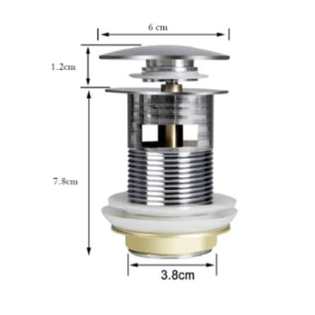 WATERTEC BASIN PLUG WASTE FMS-WP0080-1TPMIX H19XW12XD6 CM