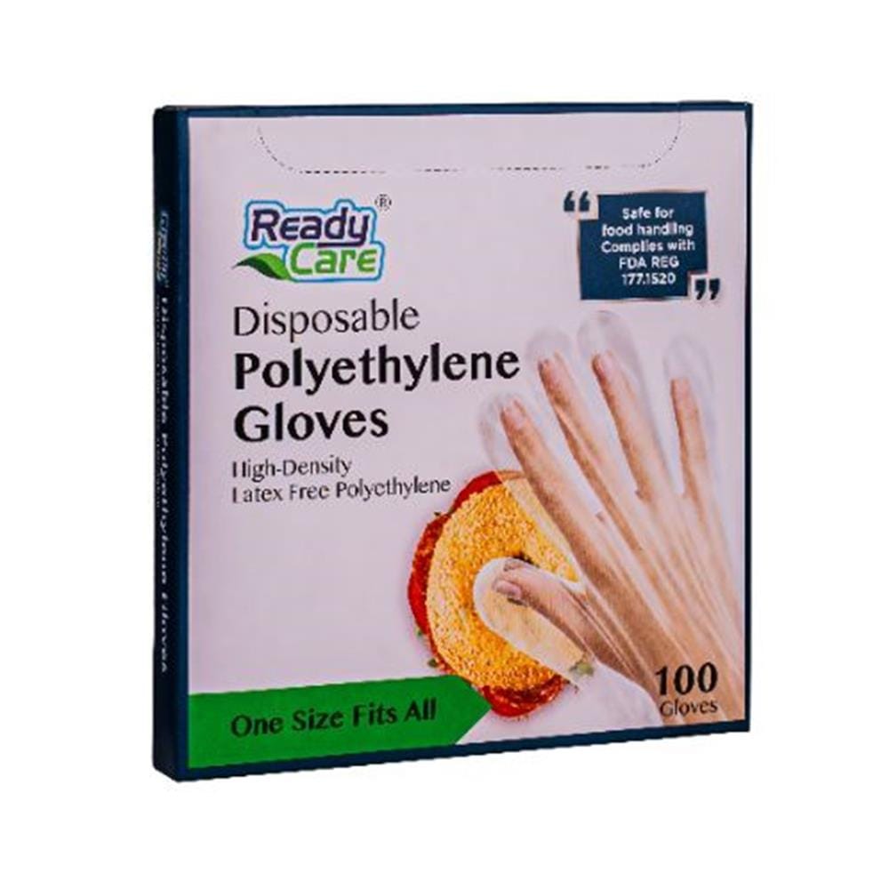 R-CARE DISPOSABLE POLYETHYLENE GLOVES 100PCS