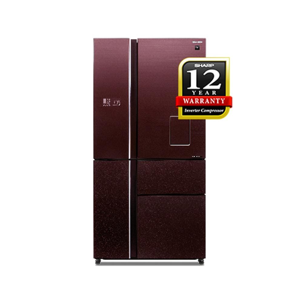 SHARP MULTIDOOR REFRIGERATOR SJF889WGM 780L MAROON