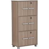 NAOMI 6 DOOR STORAGE BOX WITH LOCK NUHOOM SONOMA OAK