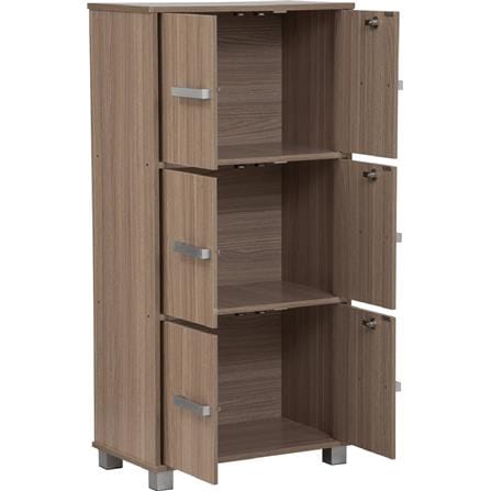 NAOMI 6 DOOR STORAGE BOX WITH LOCK NUHOOM SONOMA OAK