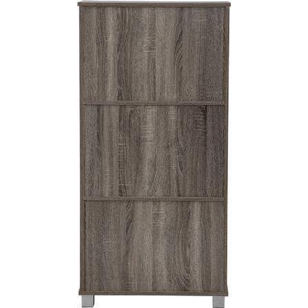 NAOMI 6 DOOR STORAGE BOX WITH LOCK NUHOOM DARK SONOMA