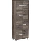 NUHOOM NAOMI 8 DOOR STORAGE BOX WITH LOCK DARK SONOMA