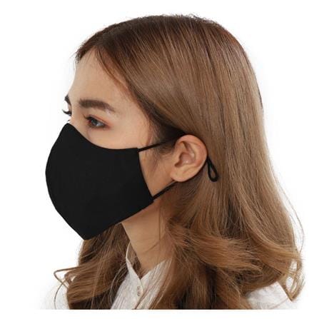 REUSABLE FACE MASK WITH EAR STRAPS PM 2.5 DEXZON BLACK