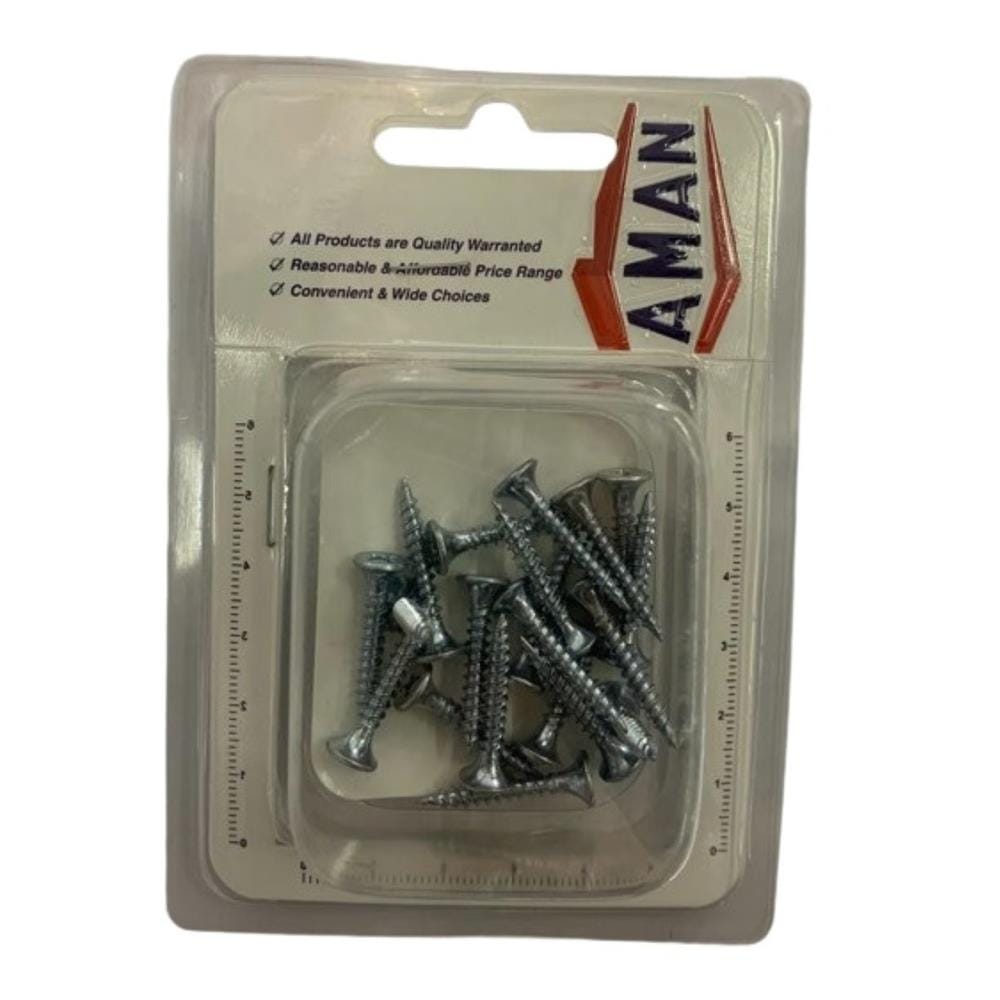 AMAN DRY WALL SCREW 6X1" 20 PIECES MKZ-625 WHITE