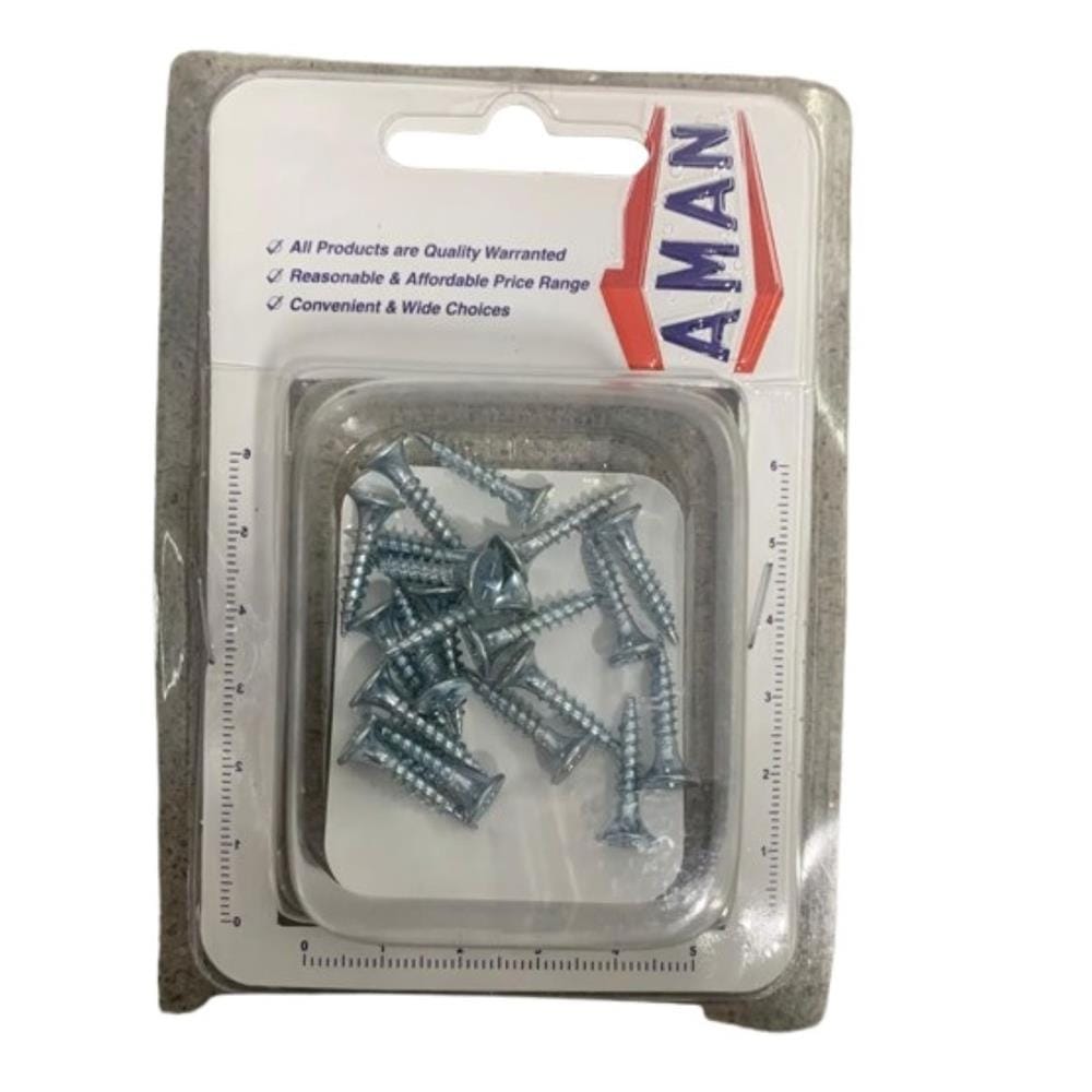 AMAN DRY WALL SCREW 6X3/4" WHITE-20PCS MKZ-620