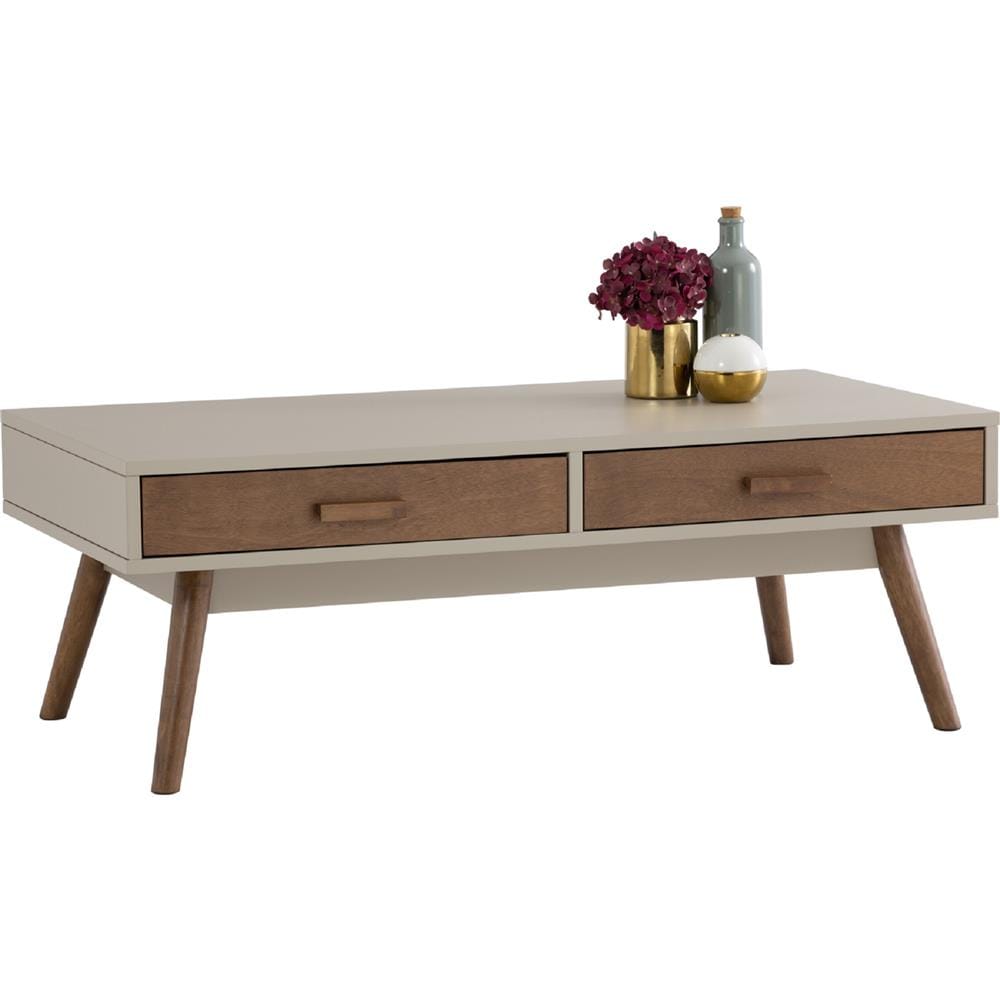 NUHOOM COFFEE TABLE BAILEY 120CM WALNUT/WHITE