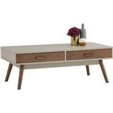 NUHOOM COFFEE TABLE BAILEY 120CM WALNUT/WHITE