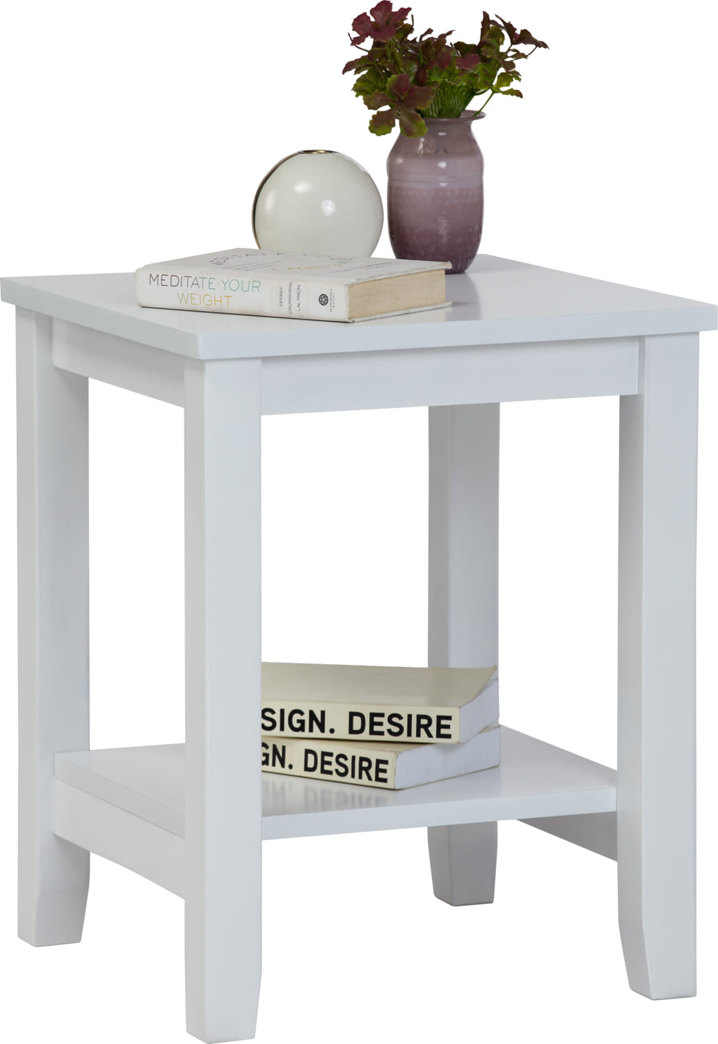 NUHOOM BEDSIDE TABLE ELINA WHITE