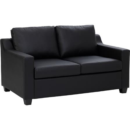 NESTHOUZ BALENO SOFA 2 SEATER SOFABLACK PU