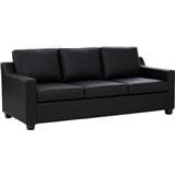 NESTHOUZ BALENO SOFA 3 SEATER SOFABLACK PU