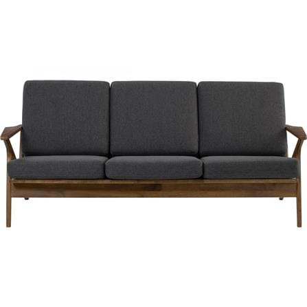 SOFA ASTON 3 SEATER 109/113/6516 COCOA WITH SEAL COLOUR DIMITY FABRIC CUSHION