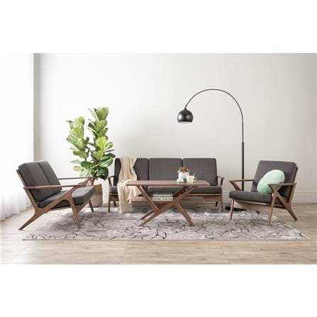 SOFA ASTON 3 SEATER 109/113/6516 COCOA WITH SEAL COLOUR DIMITY FABRIC CUSHION