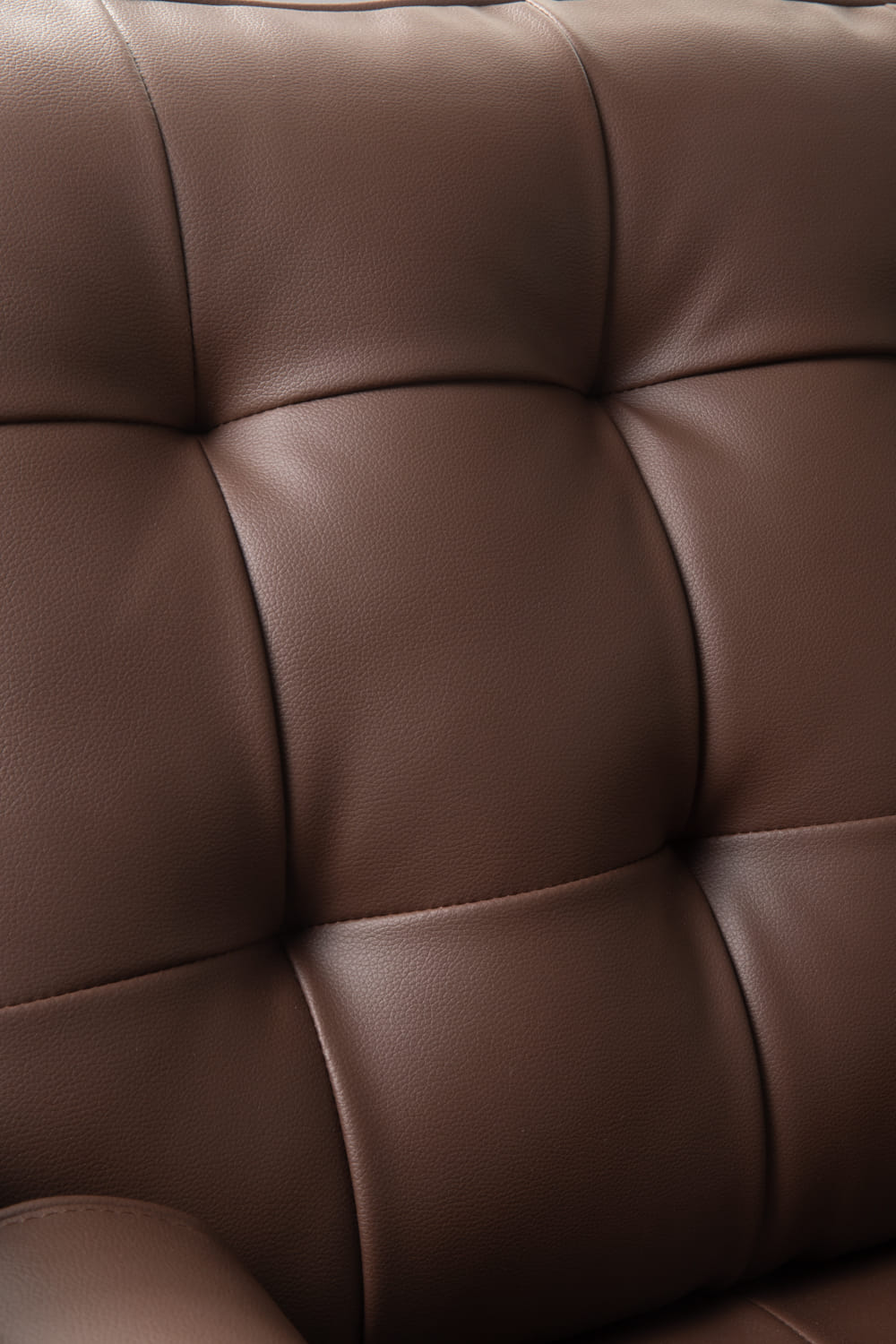 SOFA ROYCE 2 SEATER 102/523 NATURAL COLOUR LEG, MOCHA COLOUR PREMIUM VINYL BODY