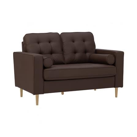SOFA ROYCE 2 SEATER 102/523 NATURAL COLOUR LEG, MOCHA COLOUR PREMIUM VINYL BODY