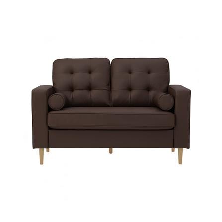 SOFA ROYCE 2 SEATER 102/523 NATURAL COLOUR LEG, MOCHA COLOUR PREMIUM VINYL BODY