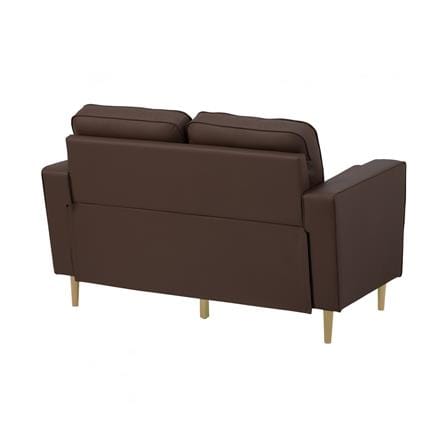 SOFA ROYCE 2 SEATER 102/523 NATURAL COLOUR LEG, MOCHA COLOUR PREMIUM VINYL BODY