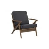 SOFA ASTON 1 SEATER IN COCOA COLOUR FRAME WITH SEAL COLOUR DIMITY FABRIC CUSHION