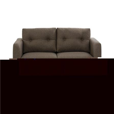 ALTO 2 SEATER SOFA IN BLACK COLOUR LEG, CHESTNUT COLOUR CHALLIS FABRIC BODY