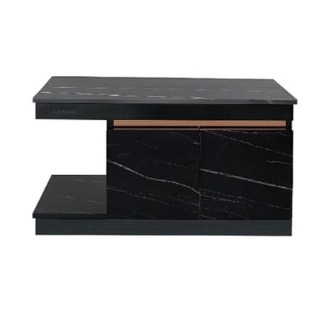 SORENTO MARBLE TABLE TOP WITH CABINET SRTBF11826 BLACK/ROSE GOLD