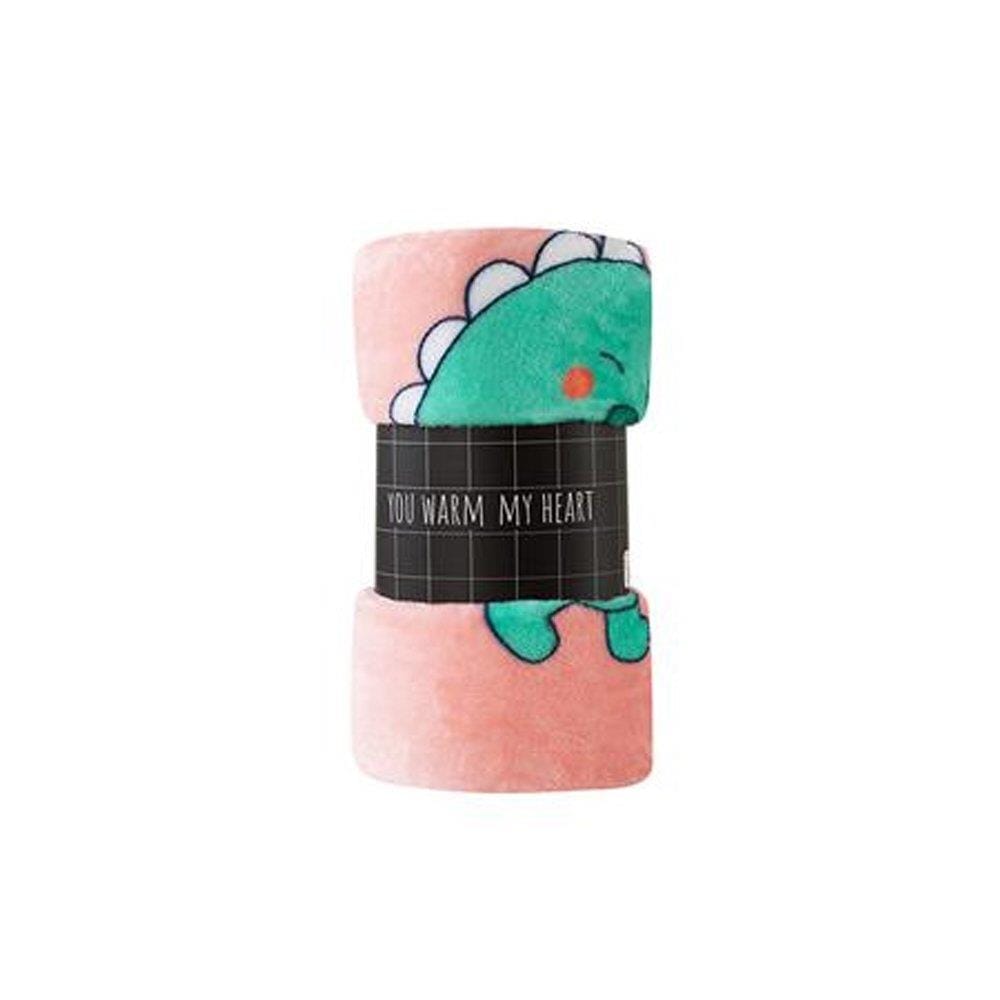 BLANKET HOME LIVING DINO 50X60" PINK