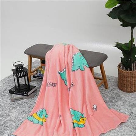 BLANKET HOME LIVING DINO 50X60" PINK