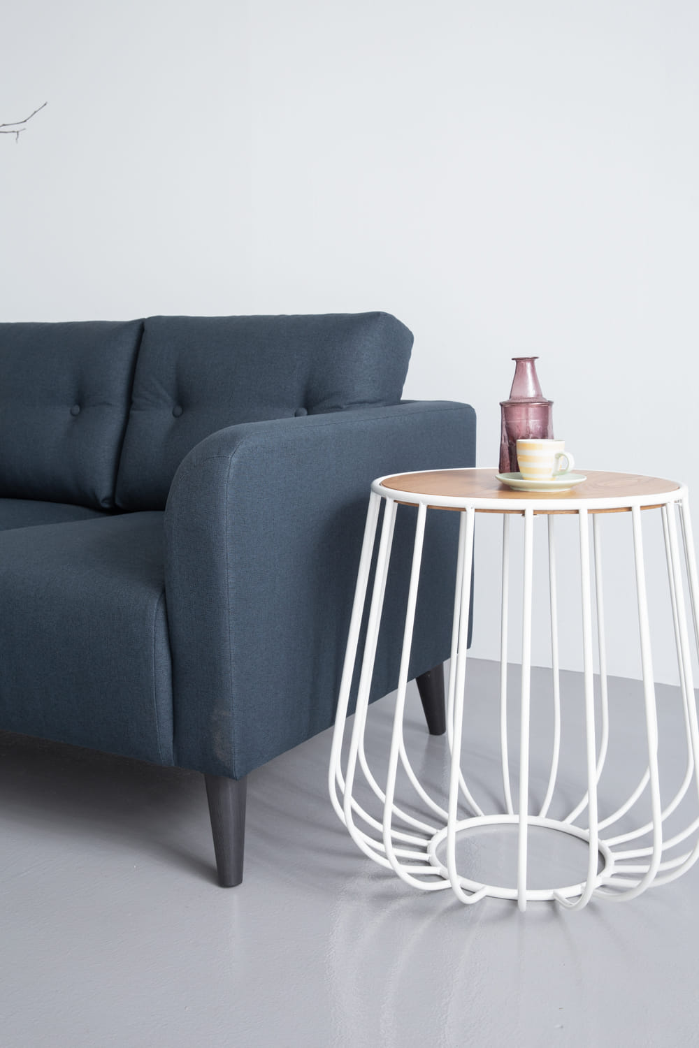 GABBIA SIDE TABLE ROUND NATURAL WHITE