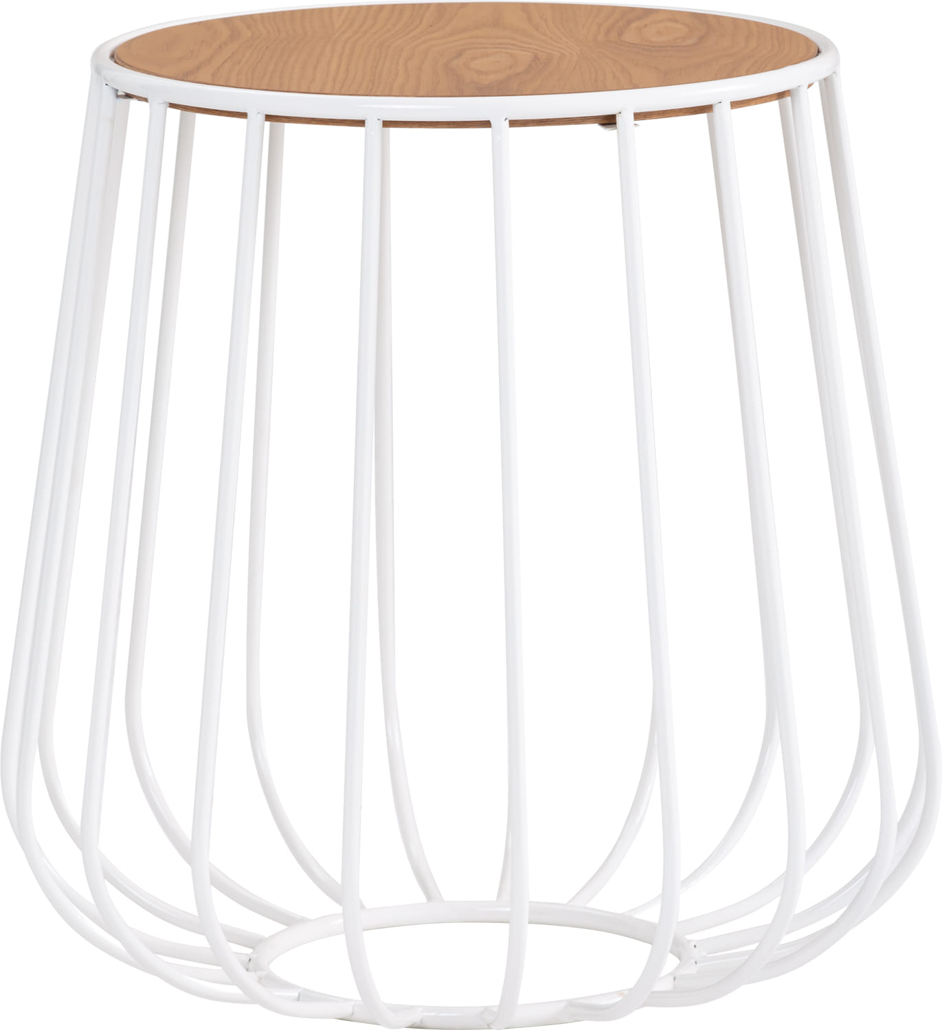 GABBIA SIDE TABLE ROUND NATURAL WHITE