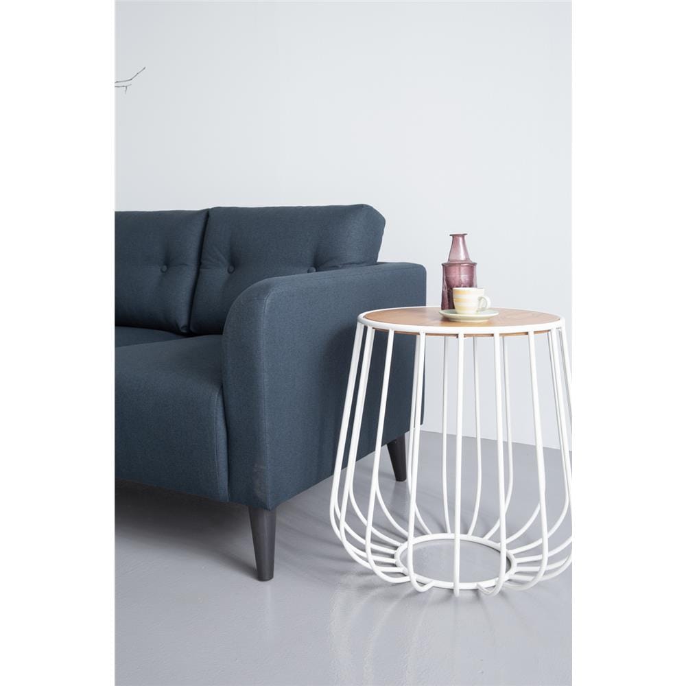 GABBIA SIDE TABLE ROUND NATURAL WHITE