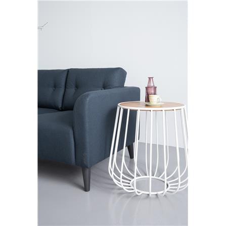 GABBIA SIDE TABLE ROUND NATURAL WHITE