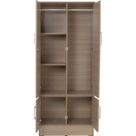 NUHOOM NAOMI WARDROBE 4 DOOR EBONNESE