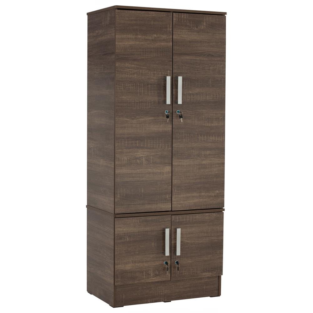 NUHOOM NAOMI WARDROBE 4 DOOR VINTAGE OAK