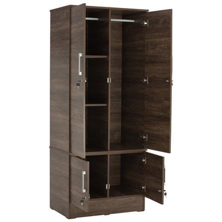 NUHOOM NAOMI WARDROBE 4 DOOR VINTAGE OAK