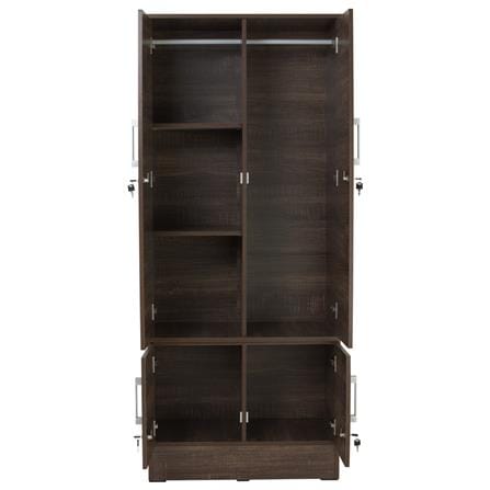 NUHOOM NAOMI WARDROBE 4 DOOR VINTAGE OAK