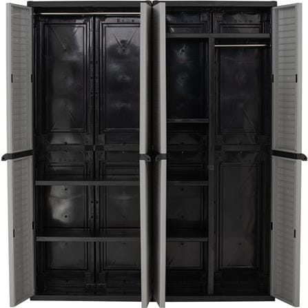 NUHOOM OPTIMUS LARGE WARDROBE  GREY/BLACK