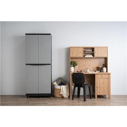 NUHOOM OPTIMUS LARGE WARDROBE  GREY/BLACK