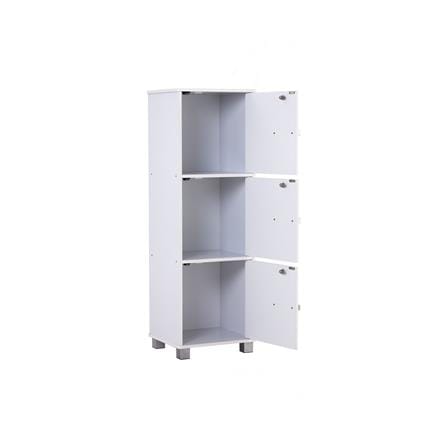NUHOOM NAOMI STORAGE BOX 3 DOOR WITH LOCK WHITE
