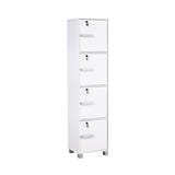 NUHOOM NAOMI STORAGE BOX 4 DOOR WITH LOCK WHITE