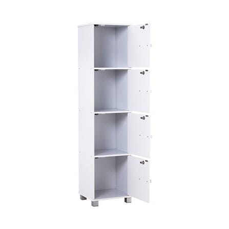 NUHOOM NAOMI STORAGE BOX 4 DOOR WITH LOCK WHITE