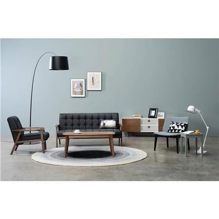 TUCSON 1 SEATER SOFA IN COCOA COLOUR, ESPRESSO COLOUR VINYL