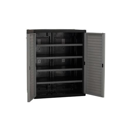 NUHOOM SHOES CABINET OPTIMUS 2 DOOR GREY/BLACK