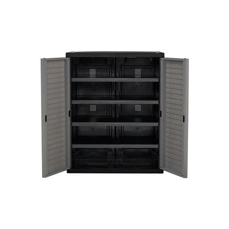 NUHOOM SHOES CABINET OPTIMUS 2 DOOR GREY/BLACK