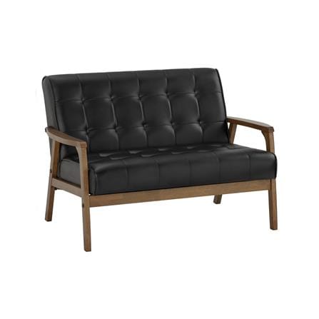 TUCSON 2 SEATER SOFA IN COCOA COLOUR, ESPRESSO COLOUR VINYL