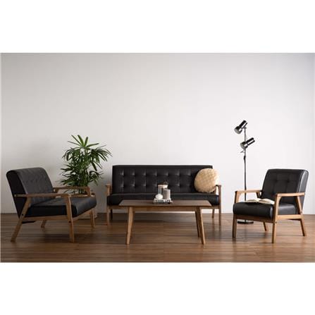 TUCSON 2 SEATER SOFA IN COCOA COLOUR, ESPRESSO COLOUR VINYL