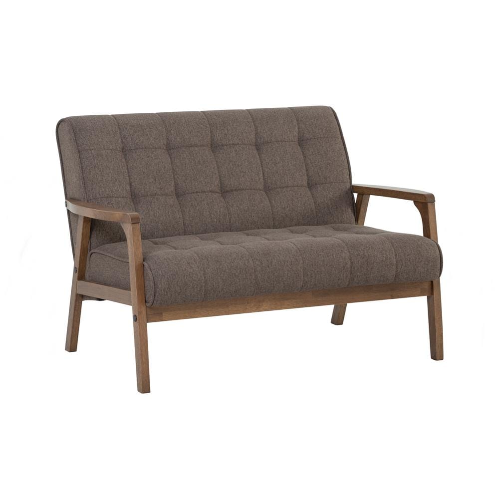 TUCSON 2 SEATER SOFA IN COCOA COLOUR, CHESTNUT COLOUR DIMITY FABRIC